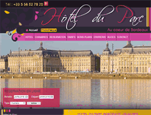 Tablet Screenshot of hotelduparc-bordeaux.com